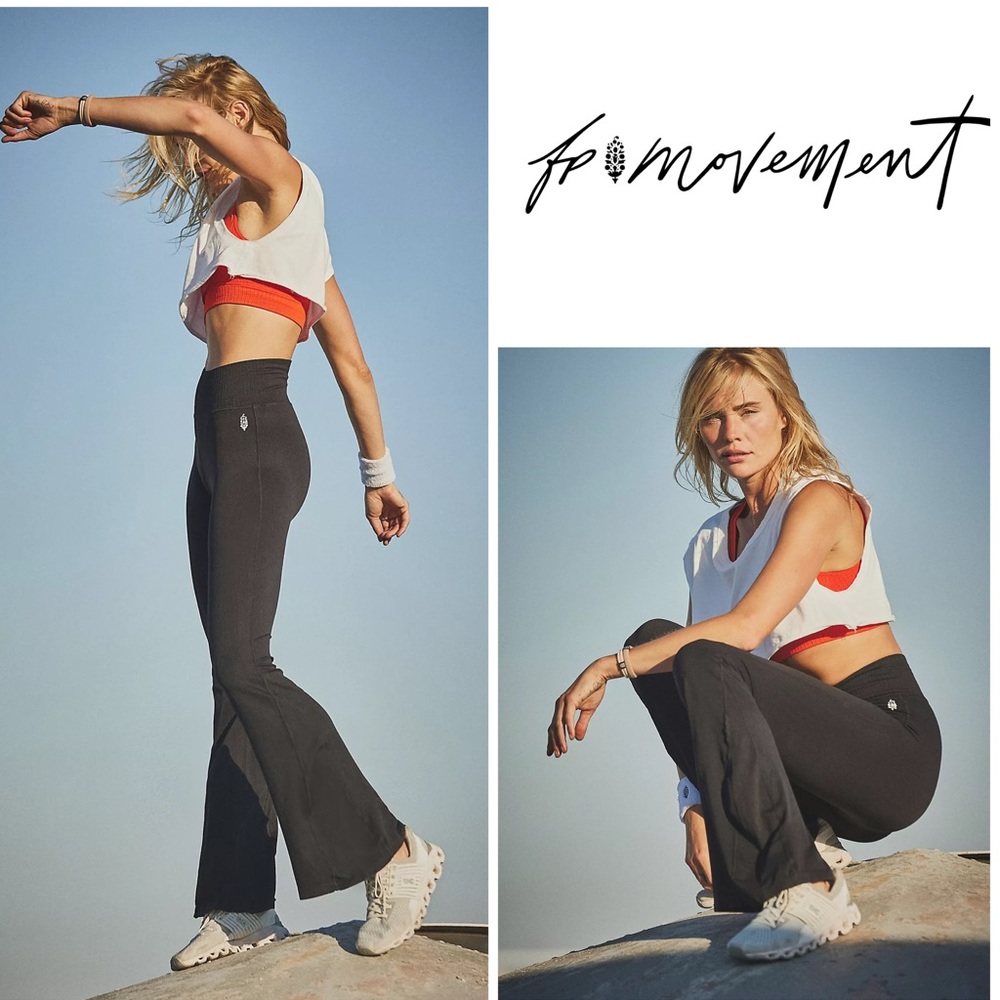 New Free People Movement $98 Good Karma Flare Leggings